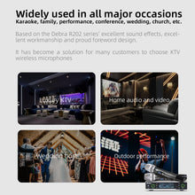 Load image into Gallery viewer, D Debra Audio R202 Professional 2x100 Channels UHF Wireless Handheld Microphone System, Ideal for Karaoke Church Party
