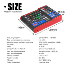 Load image into Gallery viewer, D Debra Audio SI-4UX Professional Portable Recording Mixer Audio With USB 99 DSP Digital Effects For DJ Mixer Console Karaoke Recording Studio
