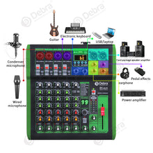 Load image into Gallery viewer, D Debra Audio DI-UX Series Professional Portable Recording Mixer Audio With USB 99 DSP Digital Effects For DJ Mixer Console Karaoke Recording Studio
