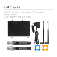 Load image into Gallery viewer, D Debra Audio R202 Professional 2x100 Channels UHF Wireless Handheld Microphone System, Ideal for Karaoke Church Party
