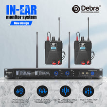 Cargar imagen en el visor de la galería, D Debra Audio PRO ER-202 UHF Dual Channel Wireless in Ear Monitor System
