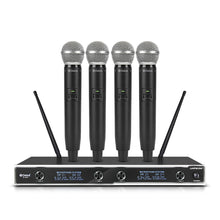 Load image into Gallery viewer, D Debra Audio D-440 !!!UHF 4-Channel Wireless Microphone System with 4 Cordless Mics, Home Karaoke KTV Set, Ideal for Party, Church, Weddings, Stage, DJ, Outdoor, 300 Ft
