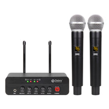 Load image into Gallery viewer, D Debra PRO X7 UHF Wireless Microphone System with Dual Handheld Mic Have Optical, Coaxial Input, Compatible with Active Speaker, TV, for Home Karaoke
