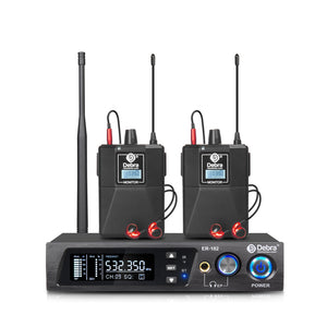 D Debra Audio PRO ER-102 UHF Dual Channel Wireless in Ear Monitor System