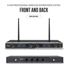 Load image into Gallery viewer, D Debra Audio D-440 !!!UHF 4-Channel Wireless Microphone System with 4 Cordless Mics, Home Karaoke KTV Set, Ideal for Party, Church, Weddings, Stage, DJ, Outdoor, 300 Ft

