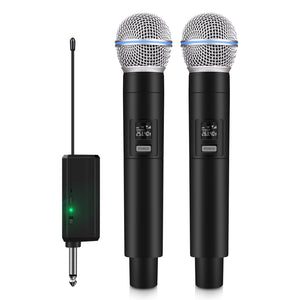 Wireless Microphone System D Debra Audio VP-04 with Cordless Dynamic Handheld Microphone