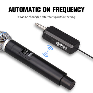 Wireless Microphone System D Debra Audio VP-04 with Cordless Dynamic Handheld Microphone