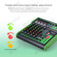 Load image into Gallery viewer, D Debra Audio DI-UX Series Professional Portable Recording Mixer Audio With USB 99 DSP Digital Effects For DJ Mixer Console Karaoke Recording Studio
