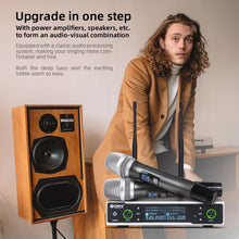 Load image into Gallery viewer, D Debra Audio R202 Professional 2x100 Channels UHF Wireless Handheld Microphone System, Ideal for Karaoke Church Party
