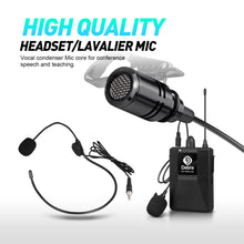 Загрузить изображение в средство просмотра галереи, D Debra Audio AU800 Pro UHF 8 Channel Wireless Microphone System with Cordless Handheld Lavalier Headset Mics, Metal Receiver, Ideal for Karaoke Church Party
