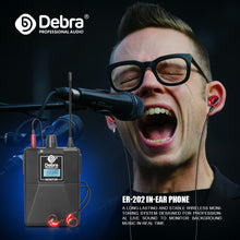 Cargar imagen en el visor de la galería, D Debra Audio PRO ER-202 UHF Dual Channel Wireless in Ear Monitor System
