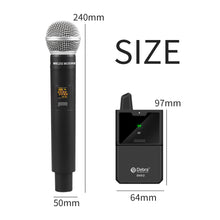 Load image into Gallery viewer, D Debra Wireless Microphone System DV-02H UHF 2-Channel Wireless Handheld Microphone with Remote Real-time Sound Monitor for DSLR Camera Vlog Phone Interview Live Recording
