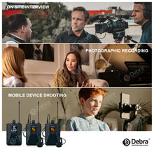 Cargar imagen en el visor de la galería, D Debra Audio CM Series UHF Wireless Lavalier Microphone with 30 Selectable Channels for DSLR Camera Smart Phone Interview Live Recording
