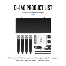 Load image into Gallery viewer, D Debra Audio D-440 UHF 4 Channel Wireless Microphone System With Cordless Mics
