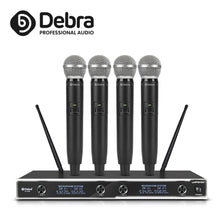 Load image into Gallery viewer, D Debra Audio D-440 UHF 4 Channel Wireless Microphone System With Cordless Mics
