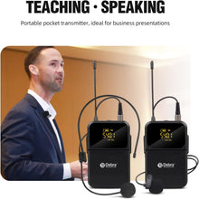 Load image into Gallery viewer, D Debra Audio Wireless Microphone System Pro DU4004 UHF 4 * 16 Adjustable Channel Wireless Handheld Lavalier Headset Mics, Ideal for Meeting Church Speech Party
