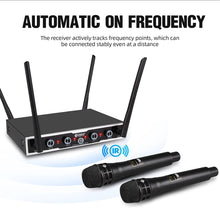 Load image into Gallery viewer, D Debra Audio Wireless Microphone System Pro DU4004 UHF 4 * 16 Adjustable Channel Wireless Handheld Lavalier Headset Mics, Ideal for Meeting Church Speech Party
