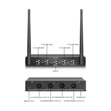 Load image into Gallery viewer, D Debra Audio AU400 Pro UHF 4 Channel Wireless Microphone System With Cordless Mics
