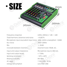 Load image into Gallery viewer, D Debra Audio DI-UX Series Professional Portable Recording Mixer Audio With USB 99 DSP Digital Effects For DJ Mixer Console Karaoke Recording Studio
