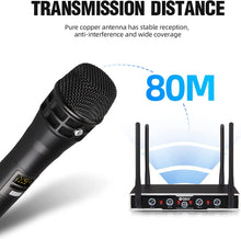 Load image into Gallery viewer, D Debra Audio Wireless Microphone System Pro DU4004 UHF 4 * 16 Adjustable Channel Wireless Handheld Lavalier Headset Mics, Ideal for Meeting Church Speech Party
