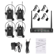 Charger l&#39;image dans la galerie, D Debra Audio AU400 Pro UHF 4 Channel Wireless Microphone System With Cordless Mics
