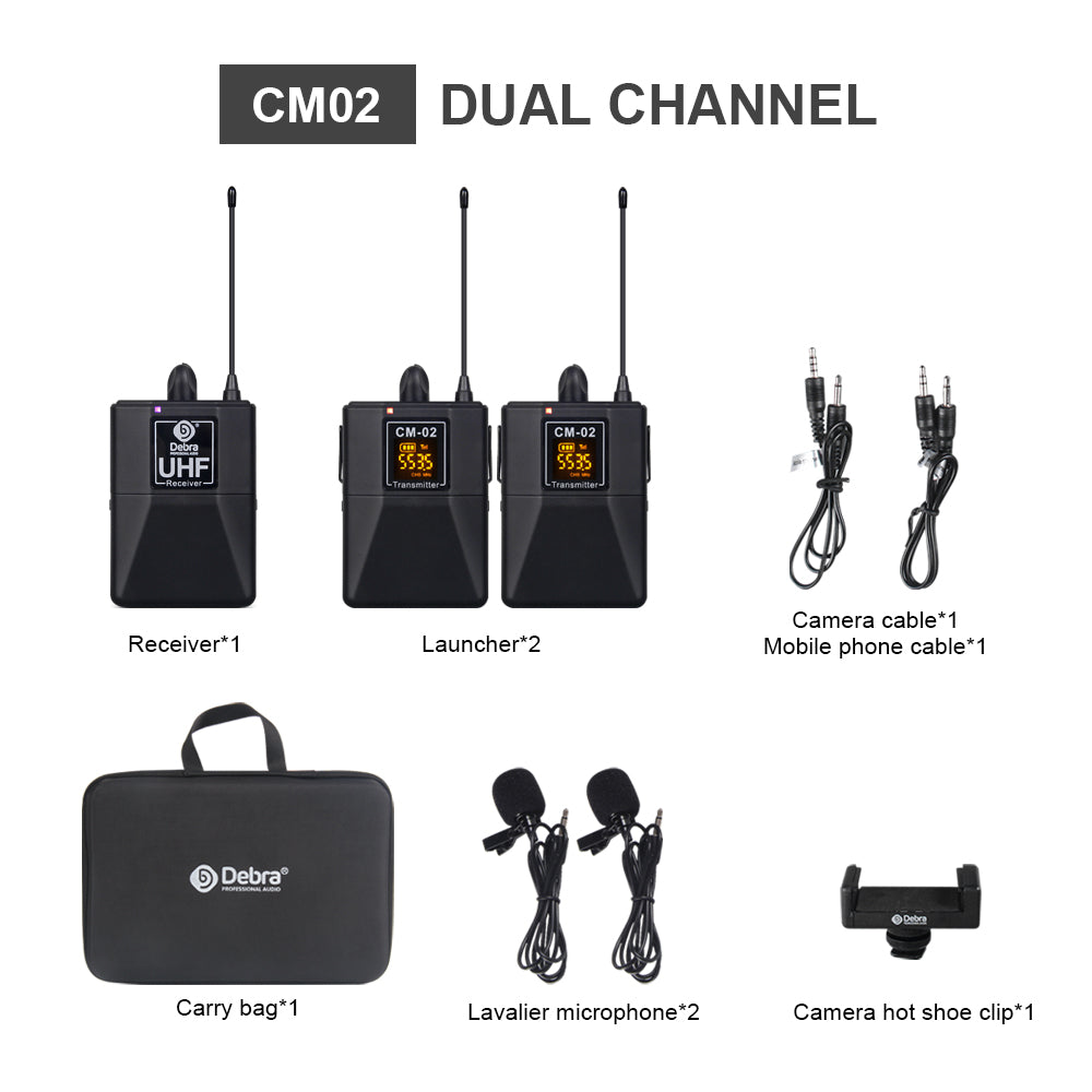 Sans Fil Microphone Systeme D Debra Audio VM302 avec Tunisia