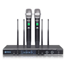 Laden Sie das Bild in den Galerie-Viewer, D Debra Audio New Model TD-220 Professional UHF True Diversity 2 Channel Wireless Microphones System with 2 Cordless Handheld Mic
